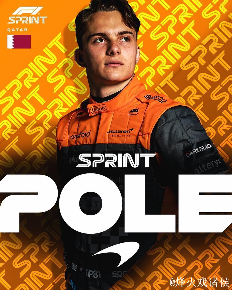 F1卡塔尔站排位赛：皮亚斯特里夺杆位，维斯塔潘位列第三